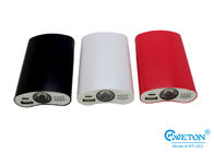 Promotional 6600mAh Gift Power Bank , Mobile Battery Backup Charger White Red Black