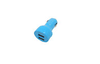2 in 1 Universal USB Car Charger LED light for Smartphones Blue