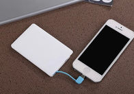2500mah Cell phone High Power Gift Power Bank with Build-in Cable , Li-polymer Battery