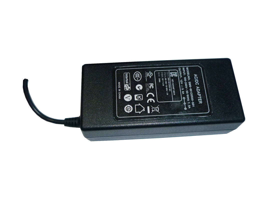 Black / White Desktop Power Adapter DC 12V 1.5A 18W For Computer