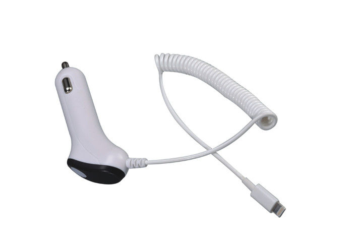 5 Watt  Retractable Iphone Car Charger 1000ma with 1M I5 Charging Cable
