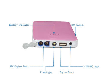 ABS Shell Multi-Function Jump Starter Power Bank With Flashlight 1 Year Warranty