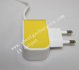 New product pretty yellow made in china ABS material Apple iphone travel charger