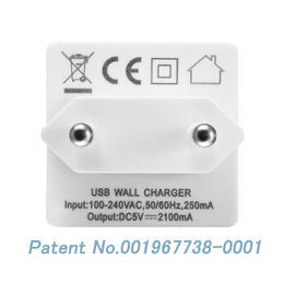 MLP01-E Eu Plug Dual Usb Cell Phone Travel Charger With Output Current 2.1 Amp For Ipad, Iphone, Ipod