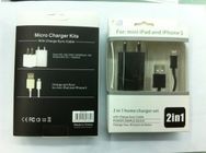 2 in 1 Mobile Phone Accessory for iPhone 5 Travel Charger Set