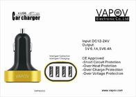 CE approved 6.1A  Smart  4 Port USB Car Charger for  iPhone6 /  Samsung / Android Mobile phone /Tablet