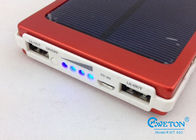 Rectangle 8000mAh Universal Solar Double USB Power Bank For Smartphone