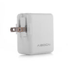 White Dual USB Travel Charger suitable All 5V USB Enable Devices , AC 100-240V