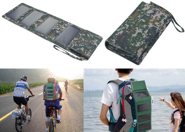 5W Foldable Solar Charger With Built-in 7000mAh Li-polymer Power Bank 1.5W Torch