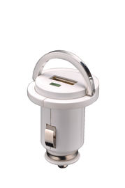  12 - 24V White Matte1200Ma LED 1.2A Apple iPhone Car Chargers For Mobile Phones CE, FCC