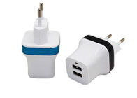 Mobile Travel Charger Dual USB Wall Adapter 5V 3A CE , Traveller Mobile Charger EU Plug
