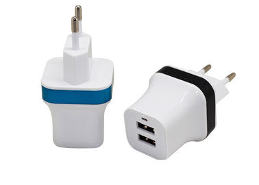 Mobile Travel Charger Dual USB Wall Adapter 5V 3A CE , Traveller Mobile Charger EU Plug