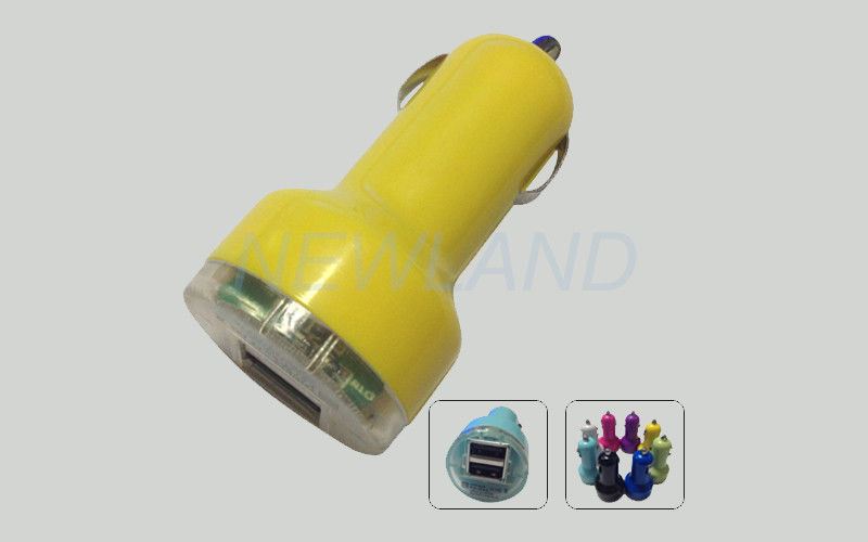 Colorful Dual USB Mobile Phone Car Adapter For Universal Smartphone