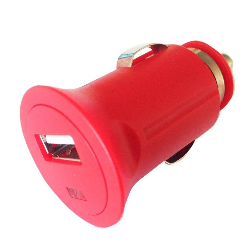 Portable Red Mini USB Car Chargers Micro For iPhone 5C With Single USB