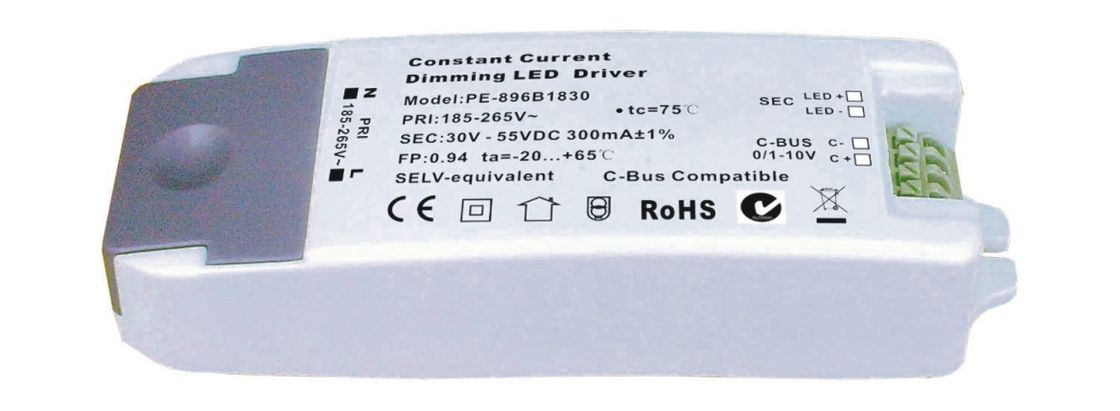 High Power Factor 0 - 10V Dimmable Led Driver / PWM Dimming LED Driver 12W