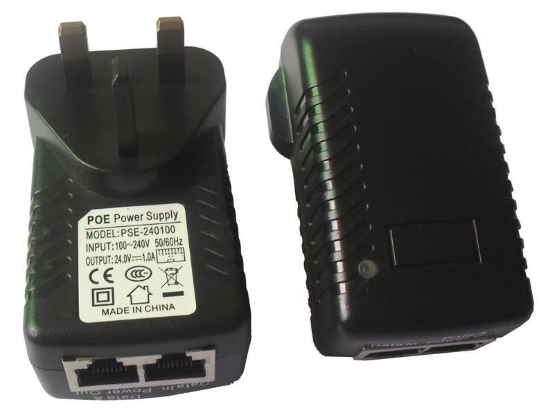 US / UK AC Plug Wall Mount Poe Power Adapter 15V 1A 15W EN 61347-2-13