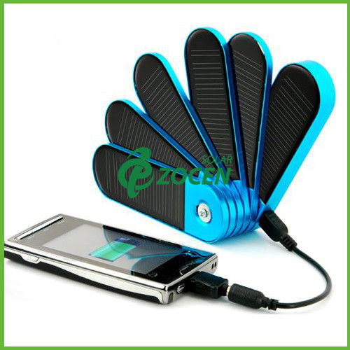 High Capacity 1000MAH Cell Phone Foldable Solar Charger With 6pcs Leaves